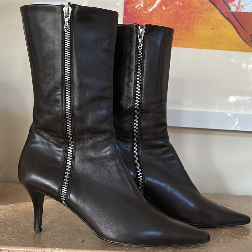 🔥HP🔥EUC Walter Steiger Handmade Italian Leather boots, Size 38 (71/2 to 8 US)